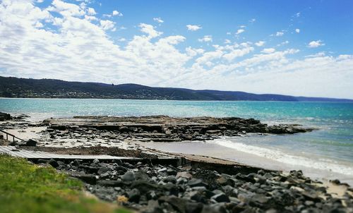 Scenic view of sea against sky