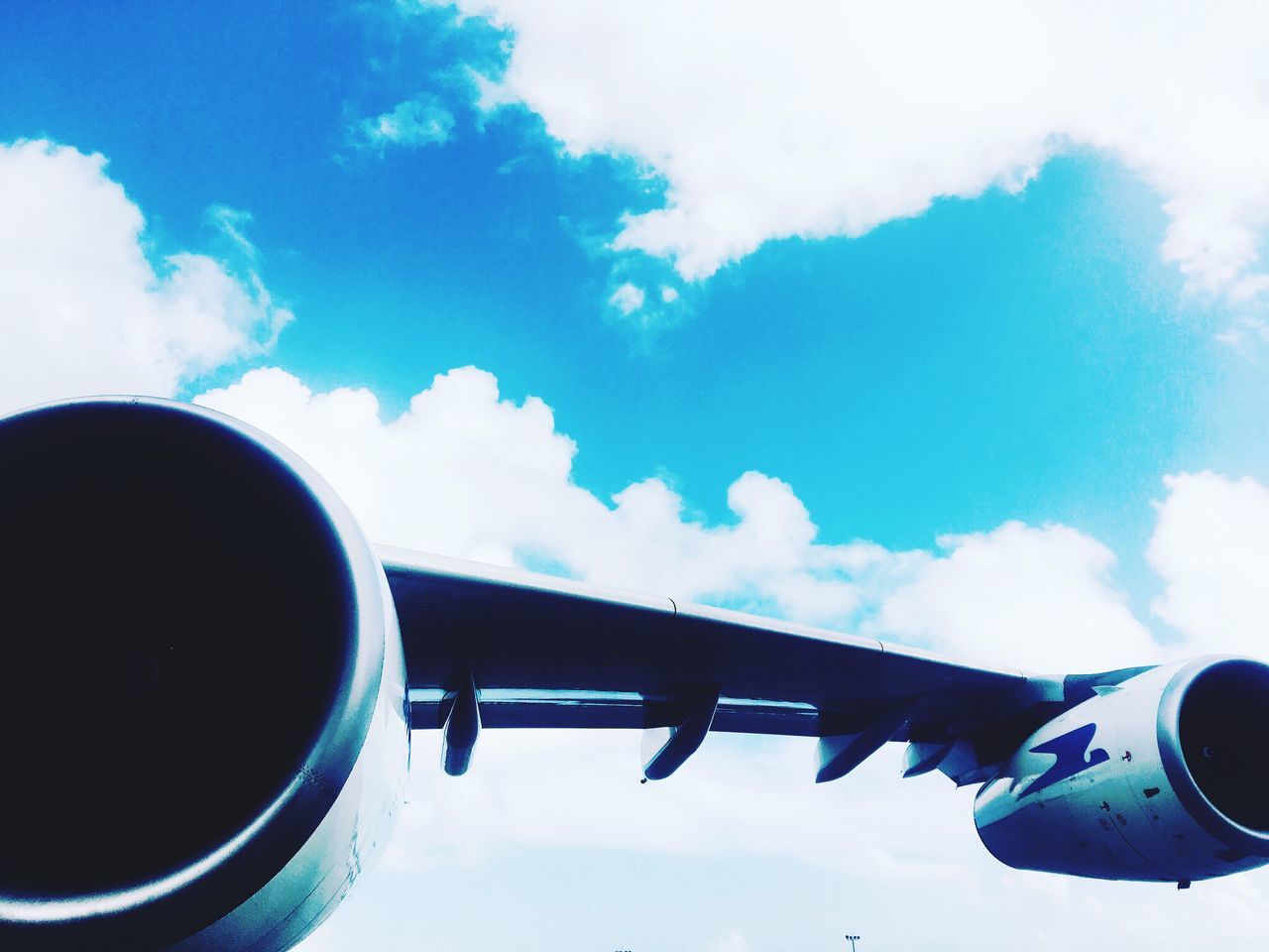 transportation, mode of transport, sky, close-up, cloud, blue, day, cloud - sky, no people, man made object