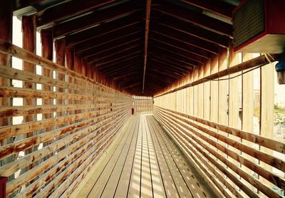 Empty covered bridge