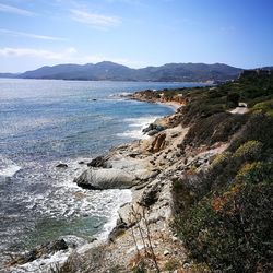 Scenic view of sea against sky