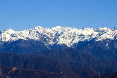 Egrisi mountain landscape, winter landscape in samegrelo, georgia