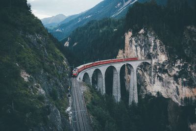 Landwasser bridge in switzerland 