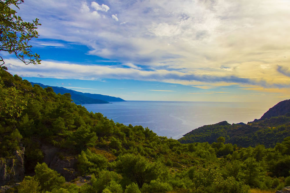 landscape, forest, cultures, mountain, tree, tourism, travel destinations, sea, sunset, outdoors, cape, no people