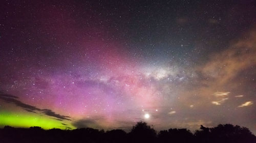 Low angle view of sky at night