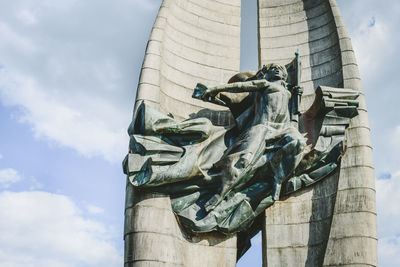 Low angle view of statue