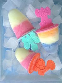 Close-up of multi colored ice cream