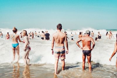 Group of people on beach