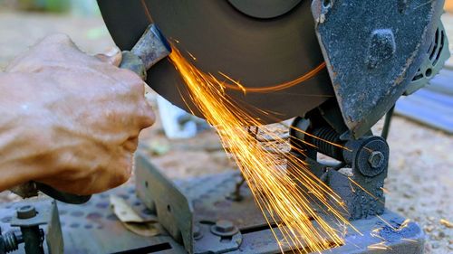 Close-up of machine part