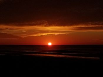 Scenic view of sea during sunset