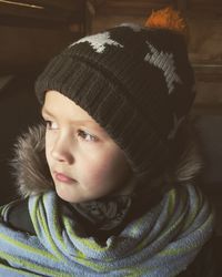 Close-up of girl looking away