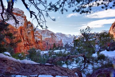 Scenic view of mountain range