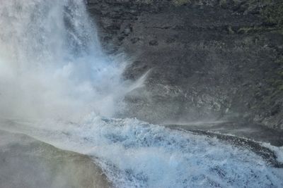 Scenic view of waterfall