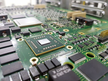 Close-up of mother board