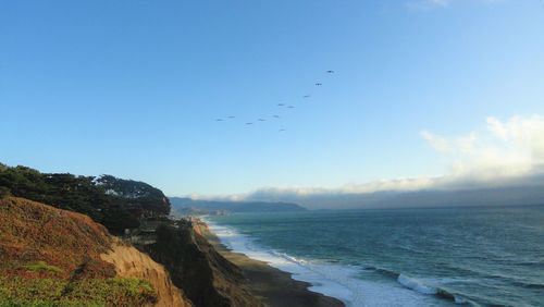 Scenic view of sea against sky