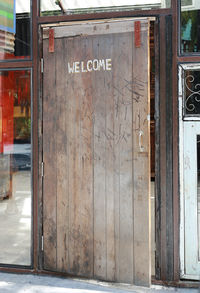 Text on old door