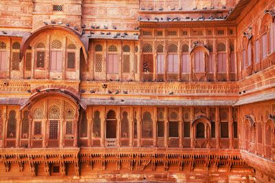 Full frame shot of mehrangarh fort windows