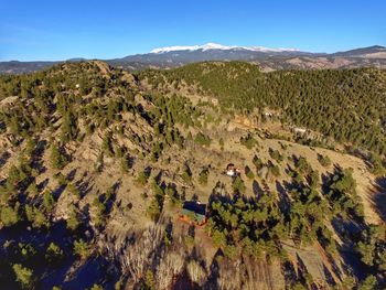 Drone over the mountains