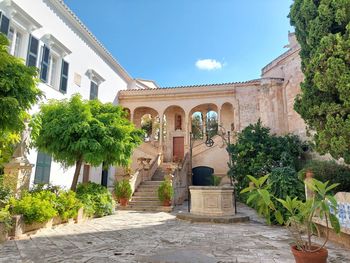 Low angle view of historic building against sky