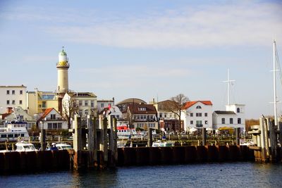 View of buildings at waterfront