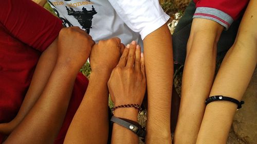 Midsection of people