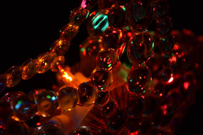 Low angle view of illuminated lights