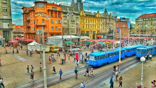 Group of people in city