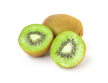 Close-up of fruits against white background