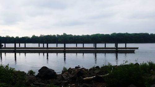Scenic view of river against sky