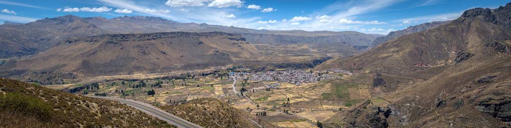 Panoramic view of landscape against sky