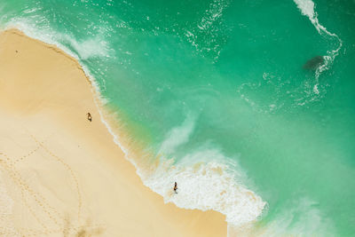 High angle view of beach