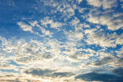 Low angle view of clouds in sky