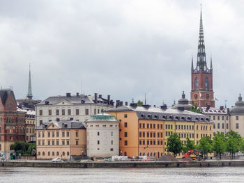 Buildings in city against sky