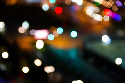 Defocused lights at night