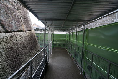 Railway bridge in wall