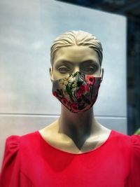 Portrait of mannequin in store