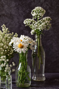 Close-up of flowers on table