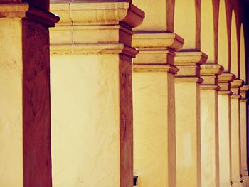 Full frame shot of columns in colonnade