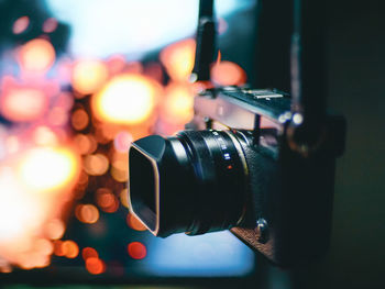 Close-up of security camera