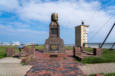 Historic building against sky in city