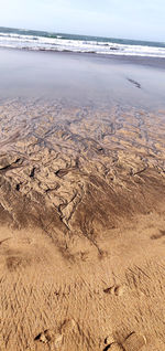 High angle view of beach against sky