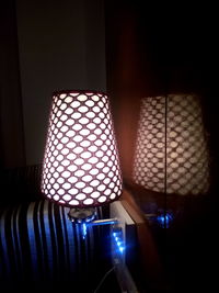 Close-up of illuminated lamp