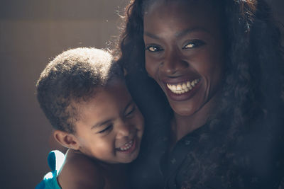 Portrait of happy friends