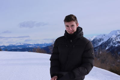 Smiling boy on the snow