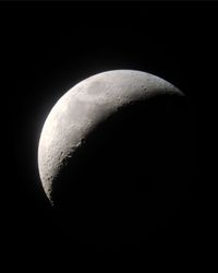 Close-up of moon over black background