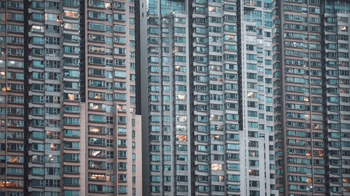 Full frame shot of modern buildings in city