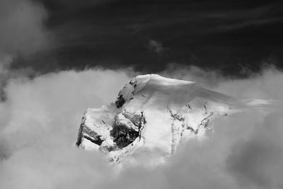 Scenic view of snowcapped mountain against sky