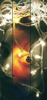 Close-up of lighting equipment