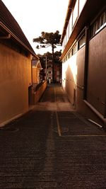 Empty corridor in city