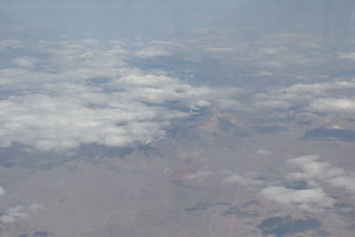 Aerial view of clouds over landscape