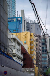 Scenery of colorful buildings in tokyo roppongi 4-chome